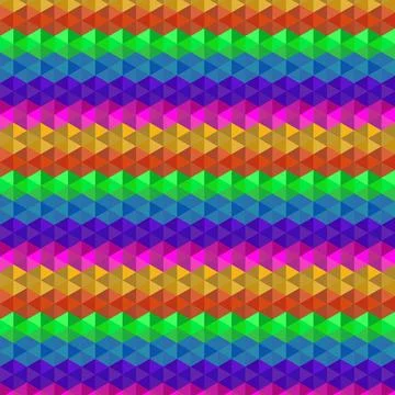 Abstract bright rainbow colored background with triangular shapes. Stock Illustration