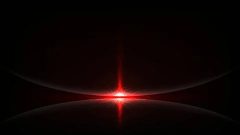 Abstract bright red energy light arc glowing with electric lightning sparks.. 스톡 일러스트