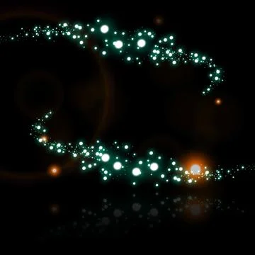 Abstract bright sparkle on dark background. Vector illustration Stock Illustration