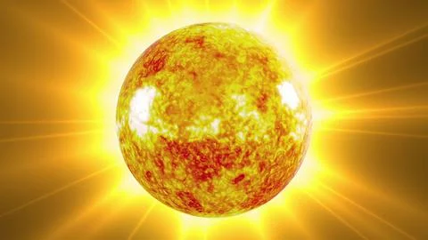 Abstract bright sun Ilustração Stock