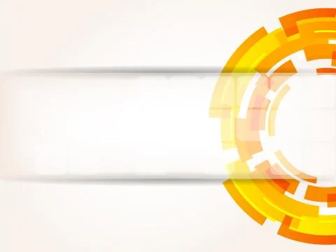 Abstract bright tech background in orange color Stock Illustration