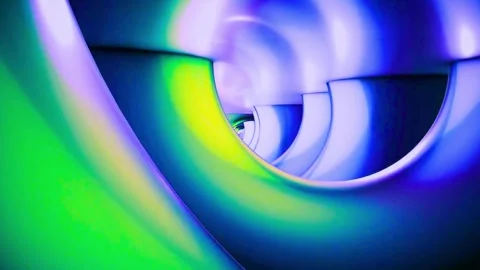 Abstract bright tunnel video loop with glowing walls, hypnotic digital motion Stock-Footage 342906551