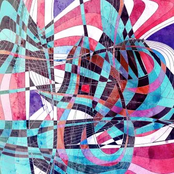 Abstract bright unusual pattern with wavy elements Stock Photos