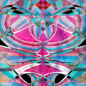 Abstract bright unusual pattern with wavy elements Foto stock