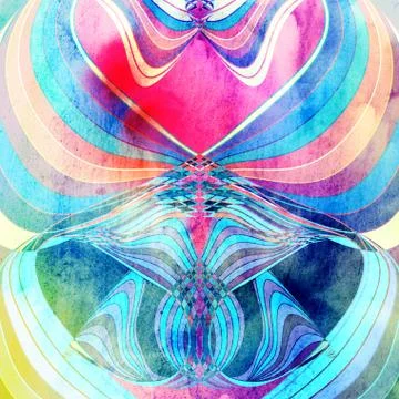 Abstract bright unusual pattern with wavy elements Stock Photos