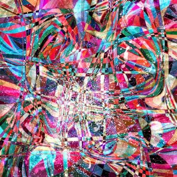 Abstract bright unusual pattern with wavy elements Stock Photos