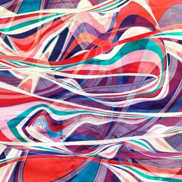 Abstract bright unusual pattern with wavy elements Foto stock