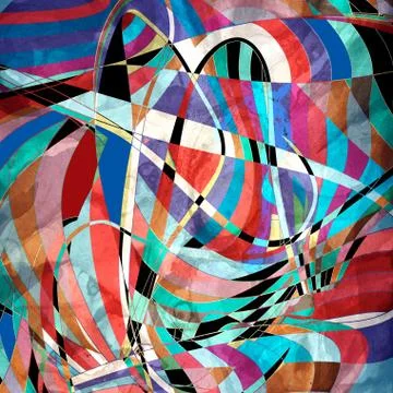 Abstract bright unusual pattern with wavy elements Foto stock