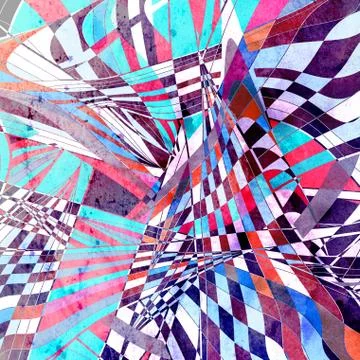 Abstract bright unusual pattern with wavy elements Foto stock