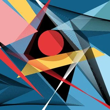 Abstract bright vector background of geometric shapes Stock Illustration