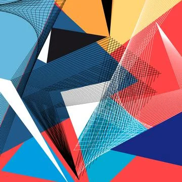 Abstract bright vector background of geometric shapes Stock Illustration