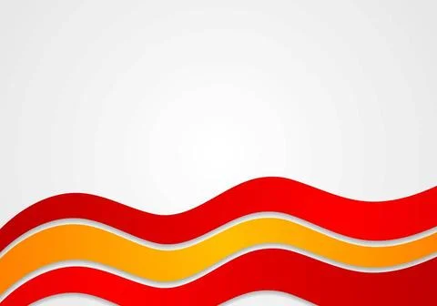 Abstract bright vector waves Abstract red and orange vector waves Copyrigh... Stock Photos