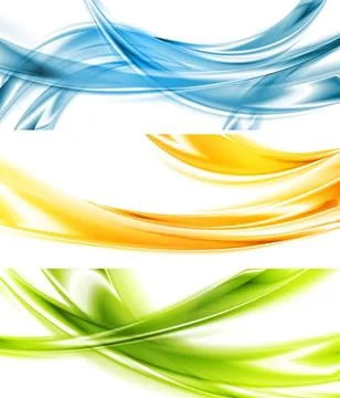 Abstract bright wavy vector banners Abstract bright wavy vector banners Co... 写真素材