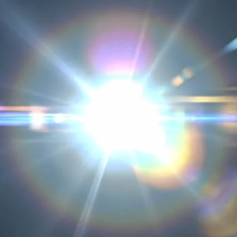 Abstract Bright White Light Flare with Rainbow Bokeh Transition Stock Footage 334970038