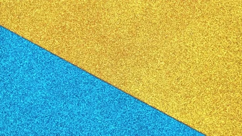 Abstract bright yellow blue background slowly rotating close-up. shiny texture. Stock Footage 203903242