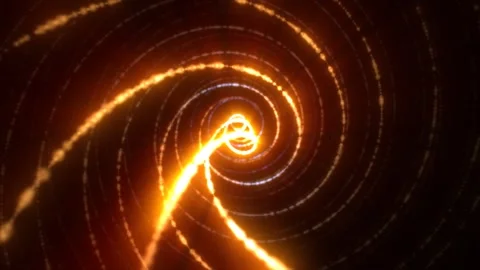 Abstract bright yellow glowing background tunnel with flying lines of energ.. Stock Footage 280457986