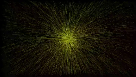 Abstract bright yellow moving light rays Stock Footage 323345554