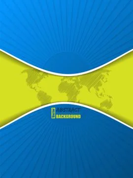 Abstract brochure with bursting world map Stock Illustration