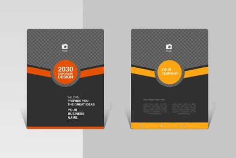 Abstract brochure design concept with image place 库存插图