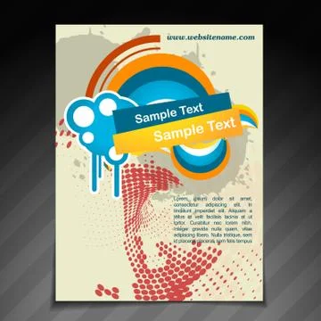 Abstract brochure design Stock Illustration