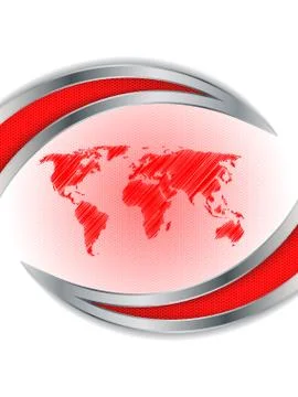 Abstract brochure design with scribbled map Stock Illustration