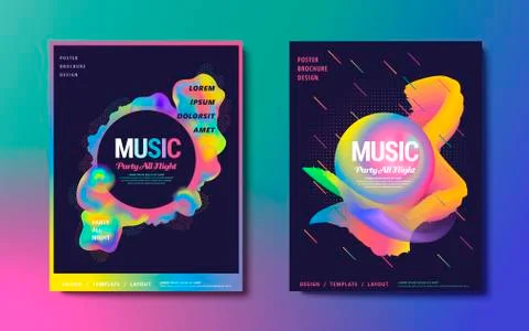Abstract brochure design set 스톡 일러스트