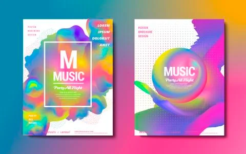 Abstract brochure design set 스톡 일러스트