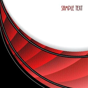 Abstract brochure with hexagon waves Stock-Illustration