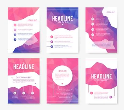 Abstract brochure or flyer design template Stock Illustration