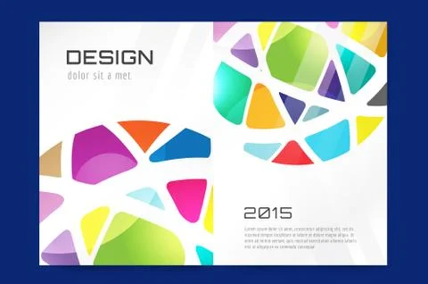 Abstract brochure or flyer design template Stock Illustration