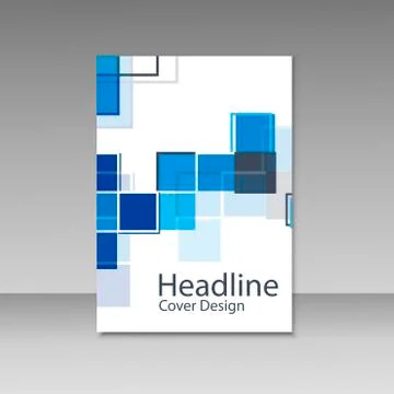 Abstract brochure template design with squares Stock Illustration