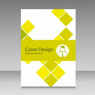 Abstract brochure template design with squares Stock Illustration