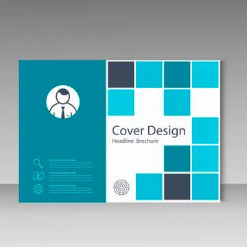 Abstract brochure template design with squares Stock Illustration