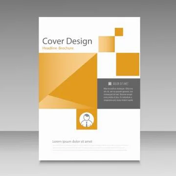 Abstract brochure template with squares elements Stockillustratie