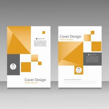 Abstract brochure template with squares elements Stock Illustration