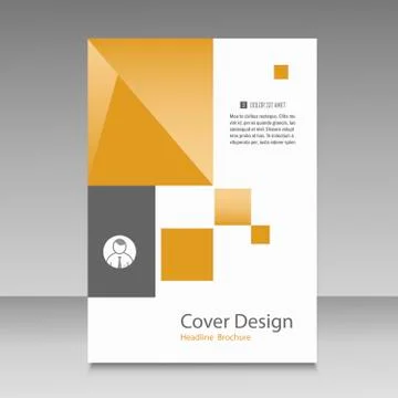 Abstract brochure template with squares elements Stock Illustration