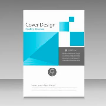 Abstract brochure template with squares elements Stock Illustration