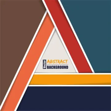 Abstract brochure template with triangle shaped by stripes Stock Illustration
