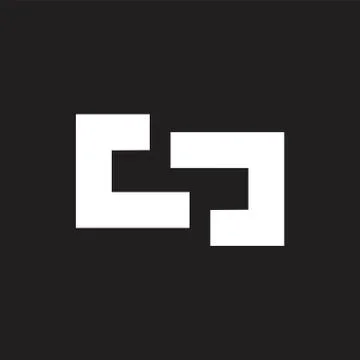 Abstract broken chain geometric logo Stock Illustration