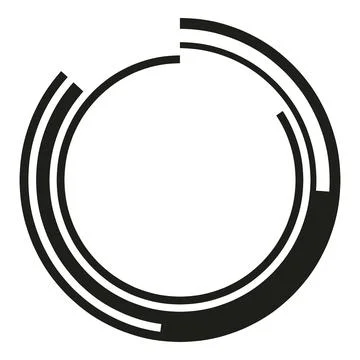 Abstract broken circle ring for tech innovation logo Stock Illustration