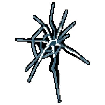 Abstract broken glass pixel art vector illustration Stock Illustration