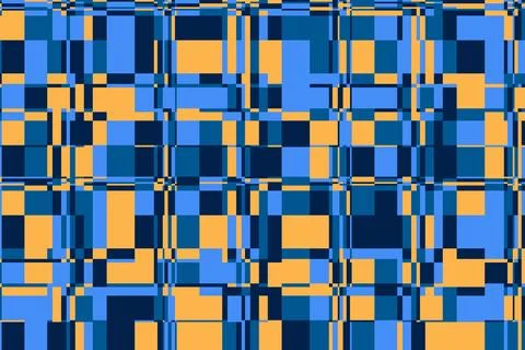 Abstract broken grid with glitch interference and layered stripes. The text.. Stock Illustration