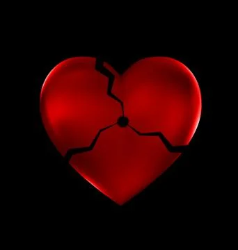 Abstract broken heart Stock Illustration