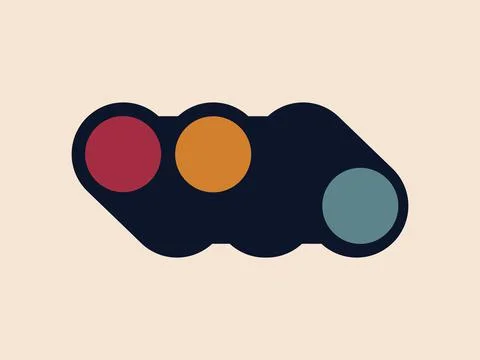 Abstract, broken traffic light Stock-Illustration