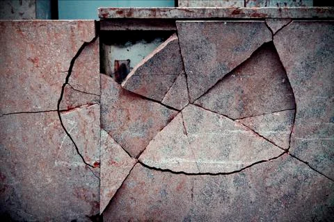 Abstract broken wall 스톡 사진