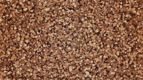 Abstract bronze Circles Background Random Motion, 3d Loopable Animation 4k Stock Footage 71473045