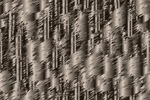 Abstract Bronze Cuttings Seamless Pattern on Black Stock Illustration