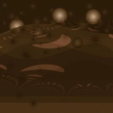 Abstract bronze stars bubble background Stock Illustration