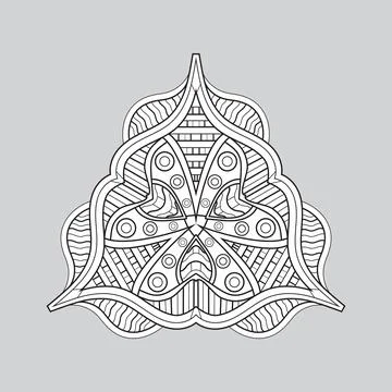 Abstract brooch or mandala pattern Stock Illustration