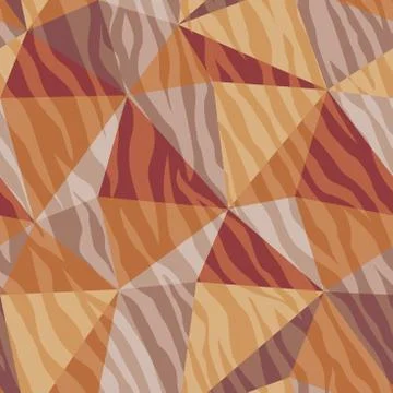 Abstract brown animal exotic pattern in patchwork style. Stock Illustration